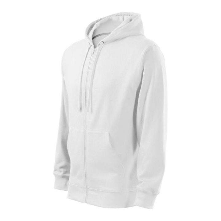 Vyriškas džemperis su gobtuvu Malfini Trendy Zipper, baltas