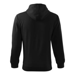Vyriškas džemperis su gobtuvu Malfini Trendy Zipper, juodas