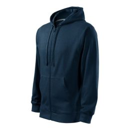Vyriškas džemperis su gobtuvu Malfini Trendy Zipper, tamsiai mėlynas