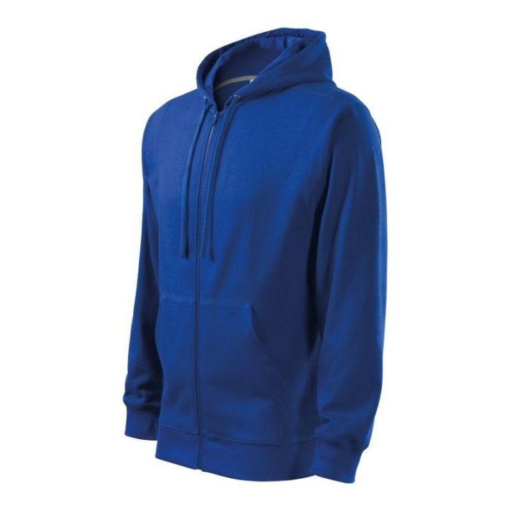 Vyriškas medvilninis džemperis Malfini Trendy Zipper, mėlynas