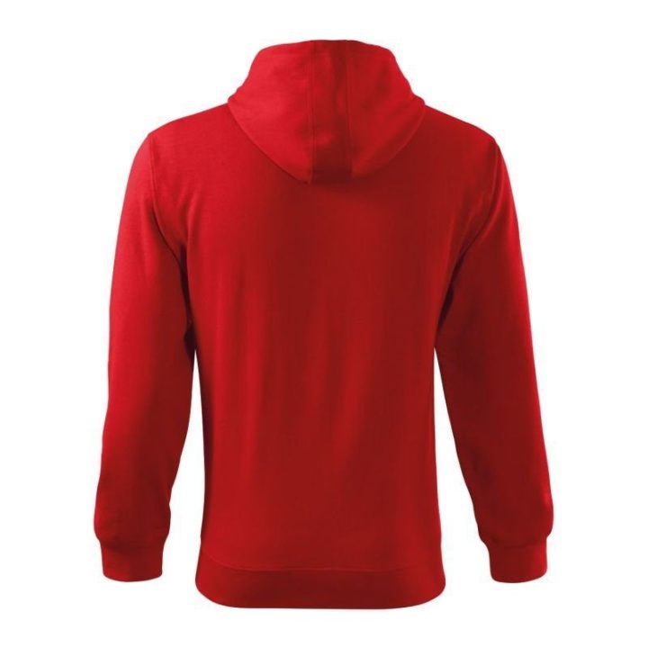 Vyriškas džemperis su gobtuvu Malfini Trendy Zipper, raudonas