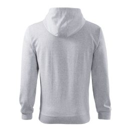 Vyriškas džemperis su gobtuvu Malfini Trendy Zipper, šviesiai pilkas