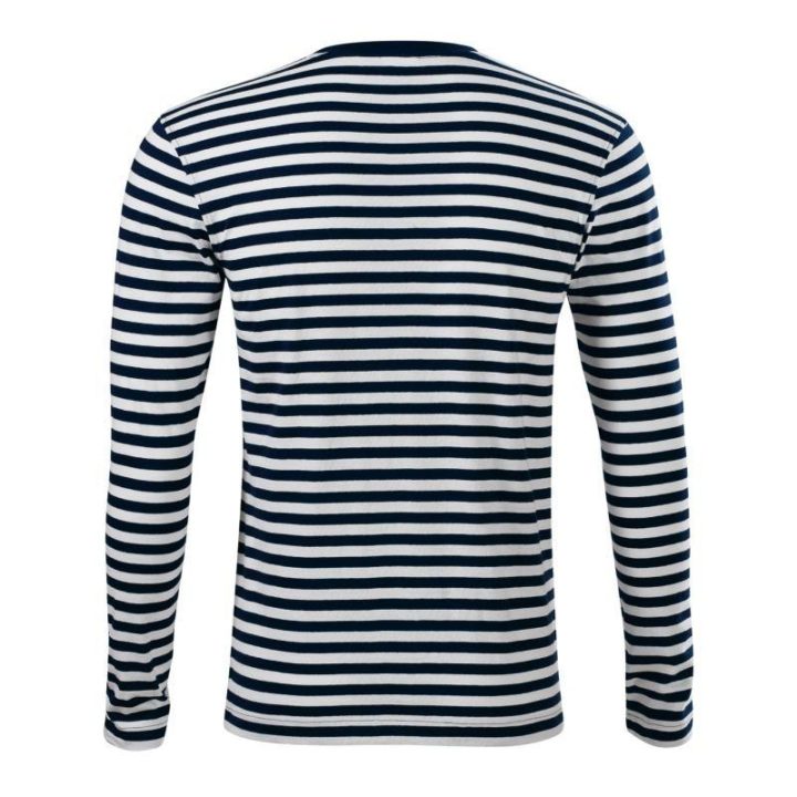 Vyriški dryžuoti marškinėliai Malfini Sailor LS, tamsiai mėlyni