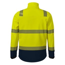 Vyriška fluorescencinė softshell striukė Rimeck HV Drop, geltona