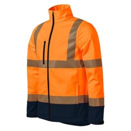 Vyriška fluorescencinė softshell striukė Rimeck HV Drop, oranžinė