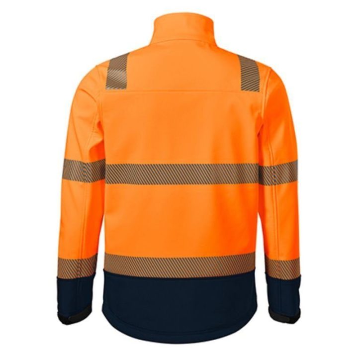 Vyriška fluorescencinė softshell striukė Rimeck HV Drop, oranžinė