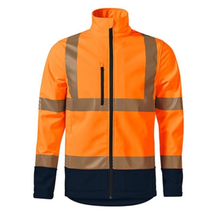 Vyriška fluorescencinė softshell striukė Rimeck HV Drop, oranžinė