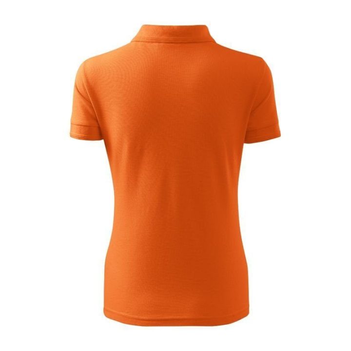 Moteriški medvilniniai polo marškinėliai Rimeck, oranžiniai