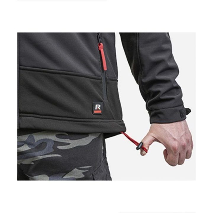 Vyriška softshell striukė su gobtuvu Rimeck Vertex, tamsiai pilka