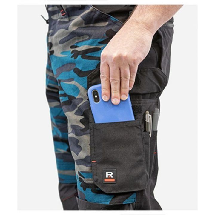 Vyriškos kamufliažinės kelnės Rimeck Vertex Camo, mėlynos