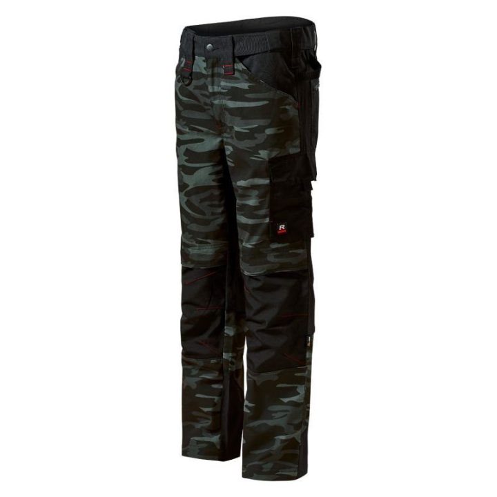 Vyriškos kelnės su kamufliažiniu raštu Rimeck Vertex Camo, pilkos