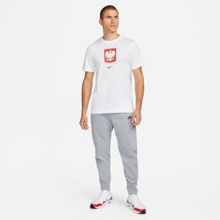 Vyriški marškinėliai su Lenkijos herbu Nike Polska Crest, balti