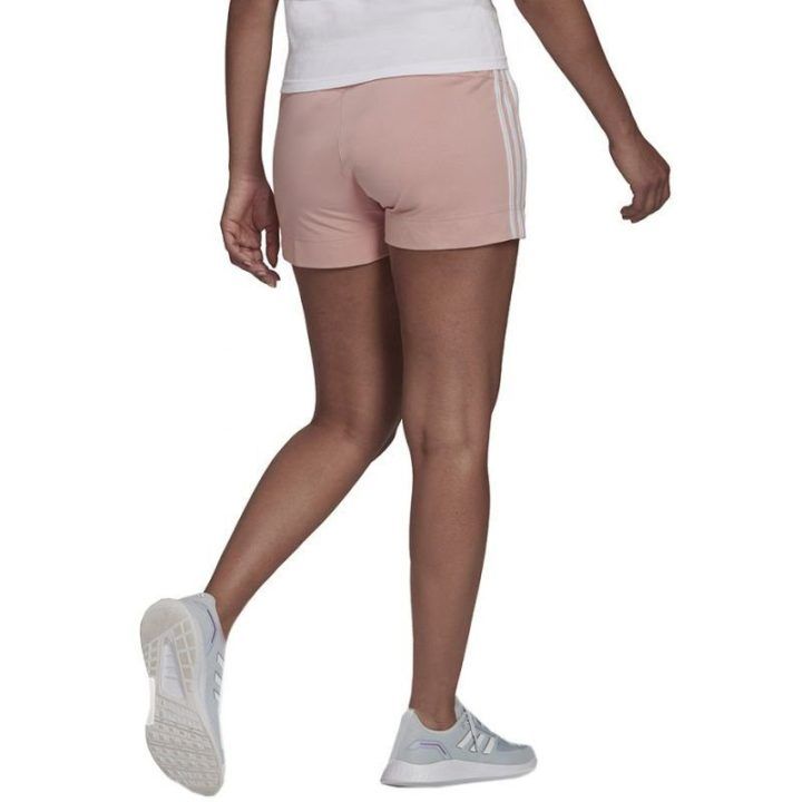 Moteriški medvilniniai šortai adidas Essentials, rožiniai ir balti