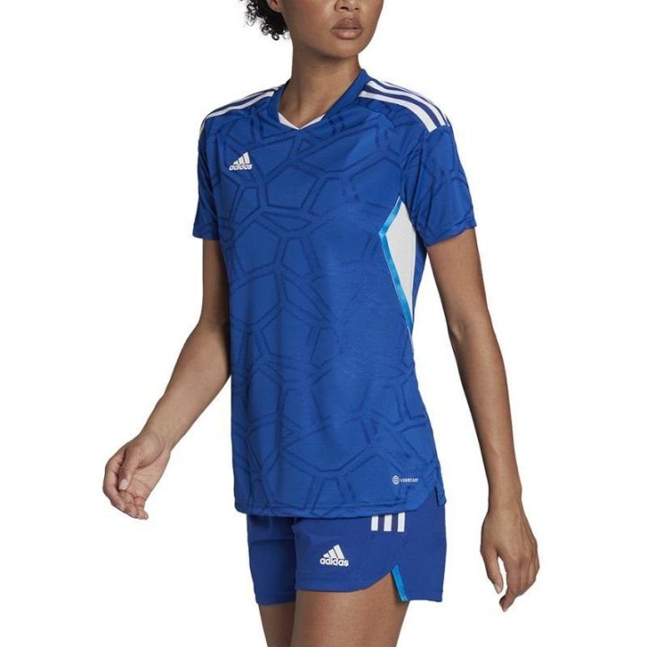 Moteriški sportiniai marškinėliai adidas Condivo 22 Match Day, mėlyni