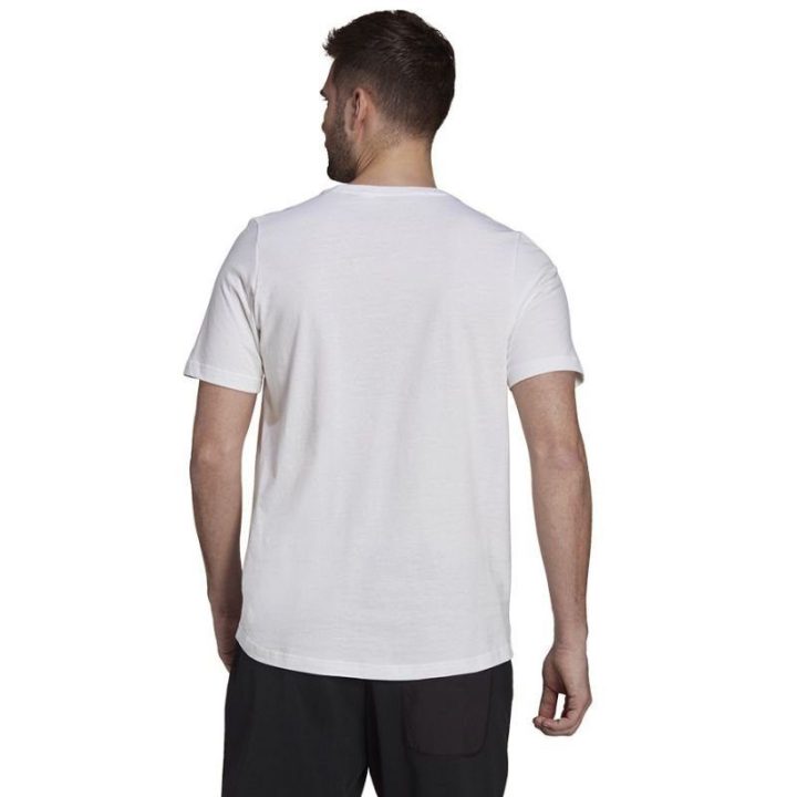 Vyriški tiesaus kirpimo marškinėliai adidas TX Pocket Tee, balti