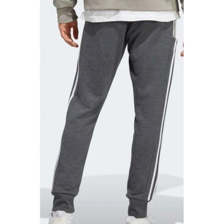 Vyriškos medvilninės sportinės kelnės adidas 3 Stripes, pilkos