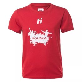 Vaikiški medvilniniai marškinėliai Huari Poland Fan, raudoni