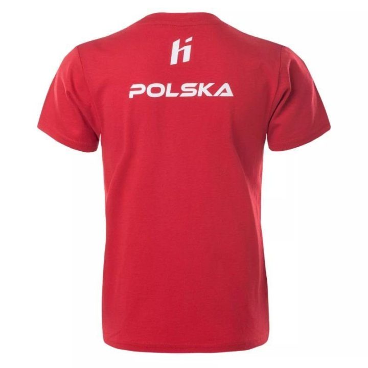 Vaikiški medvilniniai marškinėliai Huari Poland Fan, raudoni