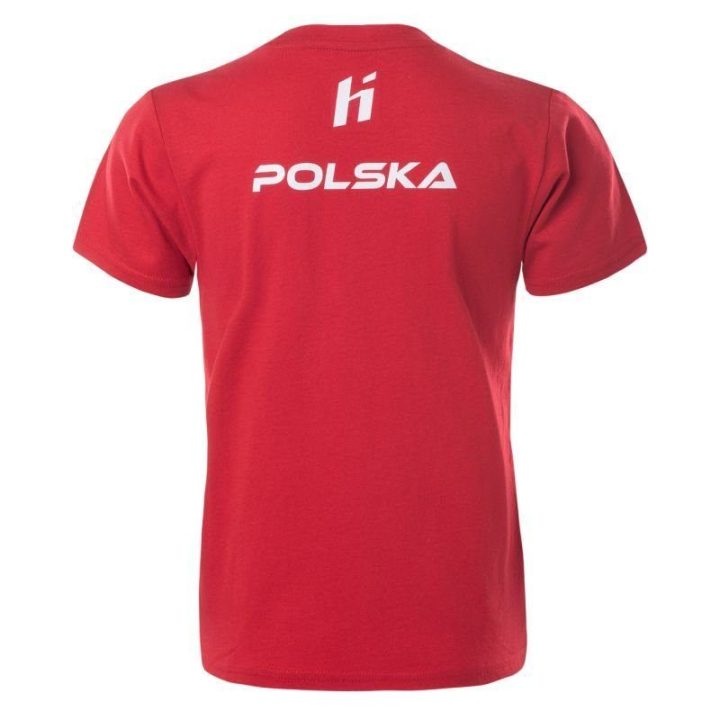 Vaikiški medvilniniai marškinėliai Huari Poland Fan, raudoni