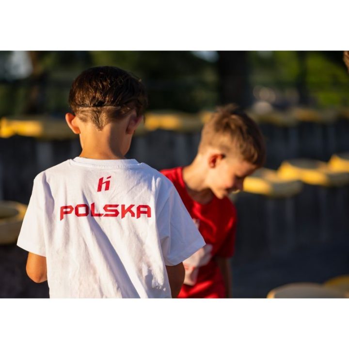 Vaikiški medvilniniai marškinėliai Huari Poland Fan