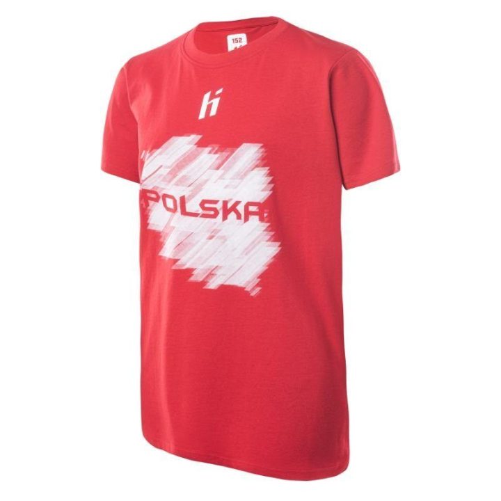 Vaikiški marškinėliai trumpomis rankovėmis Huari Poland Fan, raudoni