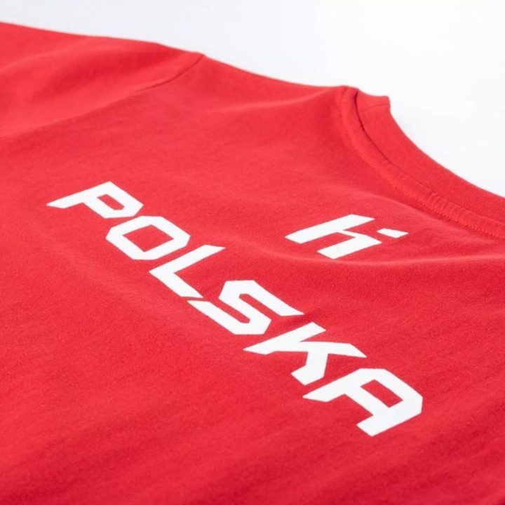 Vaikiški marškinėliai trumpomis rankovėmis Huari Poland Fan, raudoni