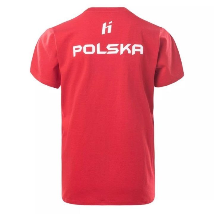 Vaikiški marškinėliai trumpomis rankovėmis Huari Poland Fan, raudoni