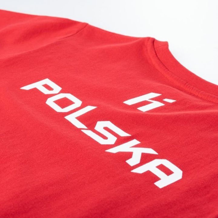 Vaikiški marškinėliai trumpomis rankovėmis Huari Poland Fan, raudoni