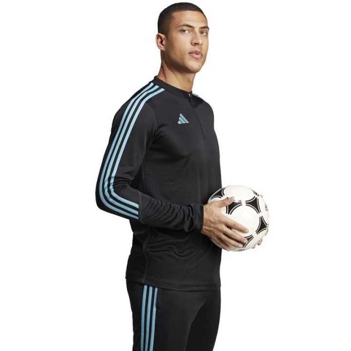 Vyriškas džemperis su pusiniu užtrauktuku adidas Tiro 23 Club, juodas
