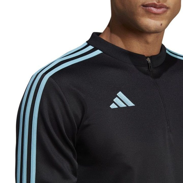 Vyriškas džemperis su pusiniu užtrauktuku adidas Tiro 23 Club, juodas