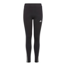 Medvilninės tamprės mergaitėms adidas 3-Stripes su Climalite, juodos