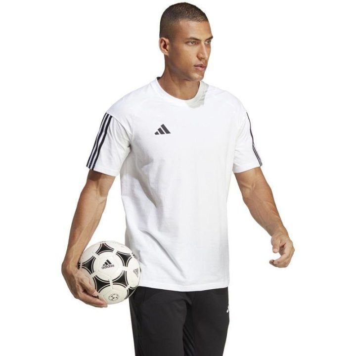 Vyriški medvilniniai marškinėliai adidas Tiro 23 Competition, balti
