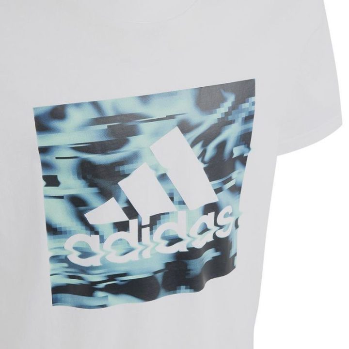Vaikiški medvilniniai marškinėliai adidas AKD GT, balti