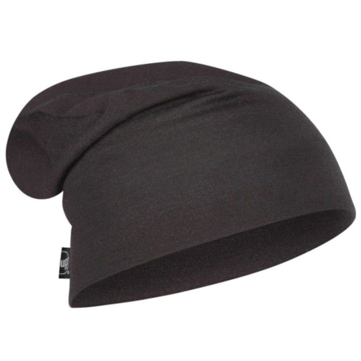 Uniseks merino vilnos kepurė Buff Merino Heavyweight, juoda