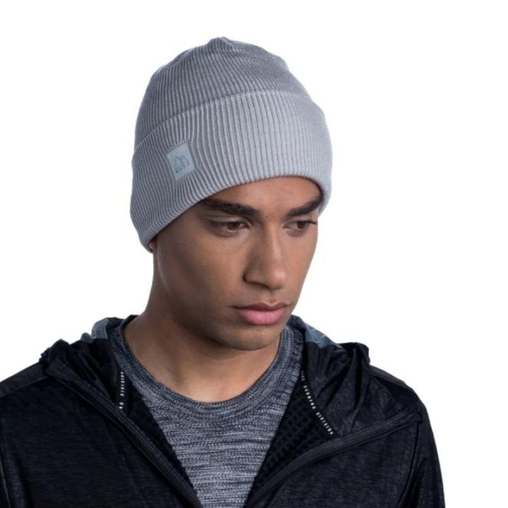 Megzta kepurė su anga kuodui Buff Crossknit, pilka