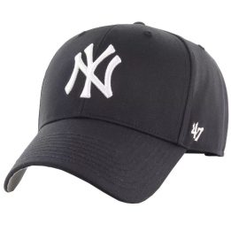 Medvilninė kepurė su snapeliu 47 Brand MLB New York Yankees, juoda