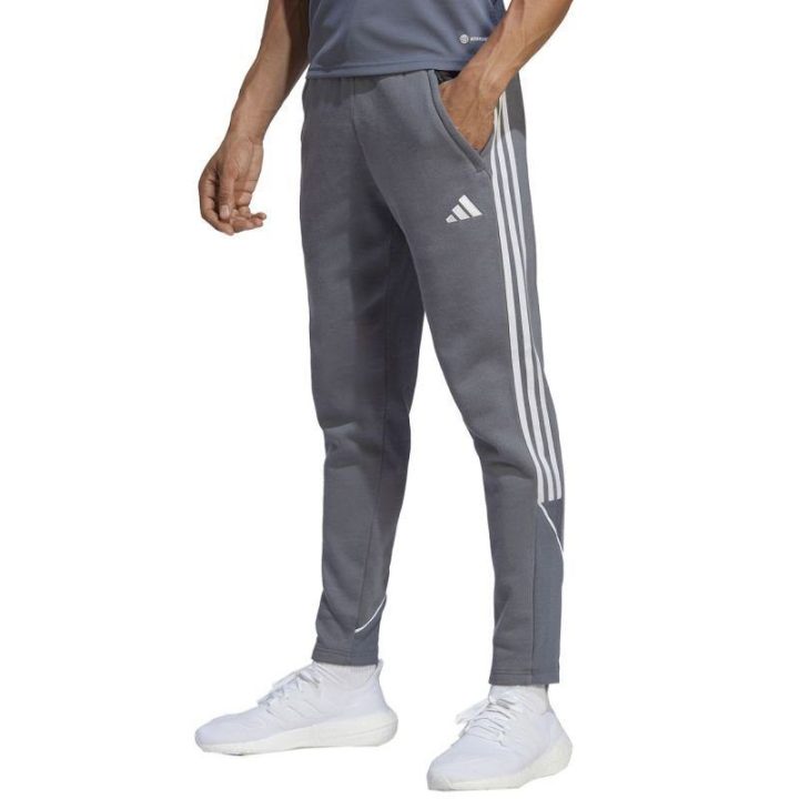 Vyriškos medvilninės sportinės kelnės adidas Tiro 23 League, pilkos