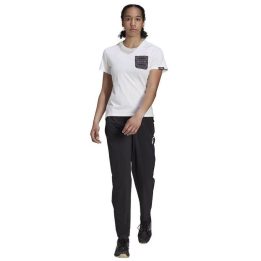 Moteriški įprasto kirpimo marškinėliai adidas TX Pocket, balti