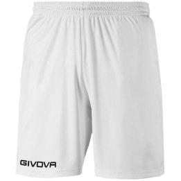 Futbolo šortai su raišteliu Givova Capo Interlock, balti