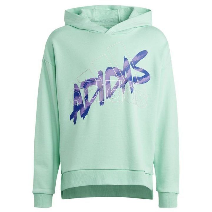 Vaikiškas medvilninis džemperis su gobtuvu adidas