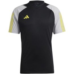 Vyriški marškinėliai adidas Tiro 23, juodi, pilki ir geltoni