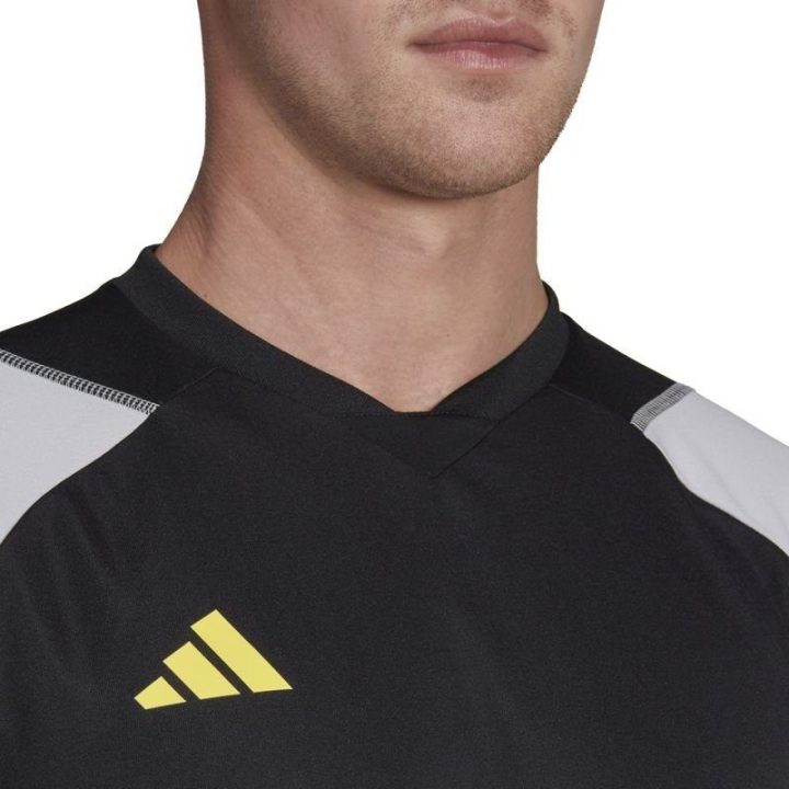 Vyriški marškinėliai adidas Tiro 23, juodi, pilki ir geltoni