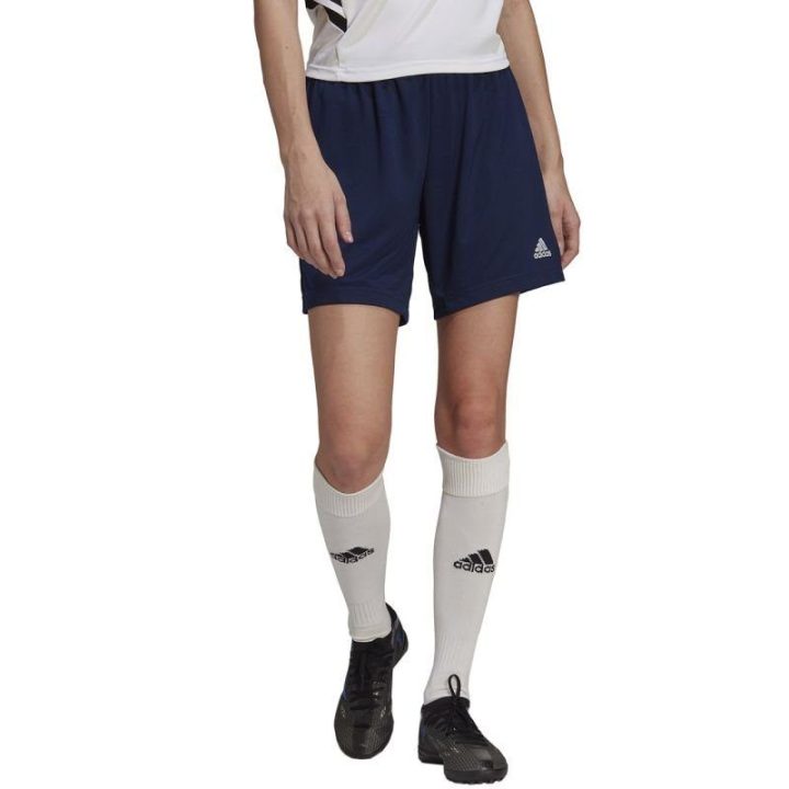 Moteriški futbolo šortai adidas Entrada 22, tamsiai mėlyni