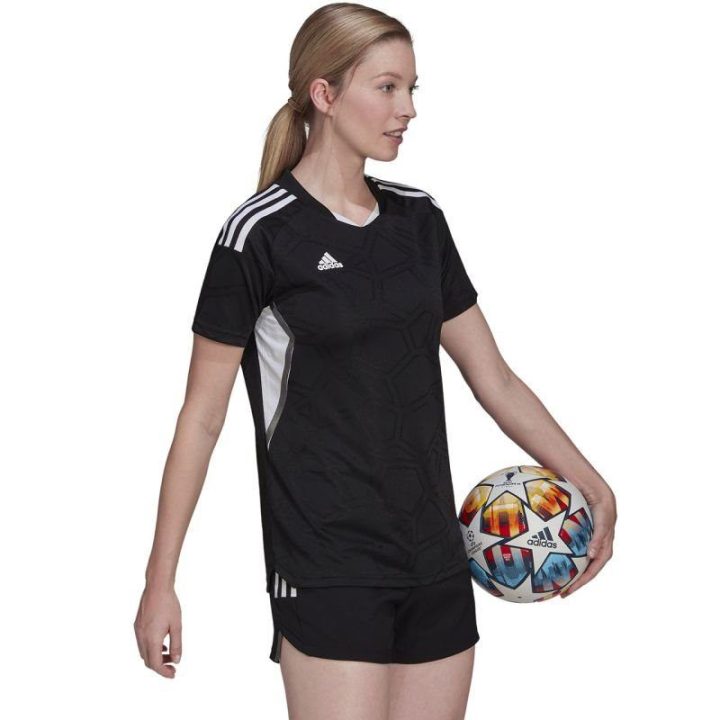 Moteriški marškinėliai adidas Condivo 22 Match Day, juodai balti