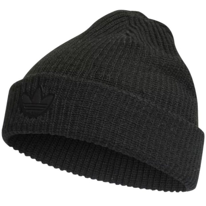 Megzta kepurė su atlenkiamu kraštu adidas Adicolor Contempo, juoda