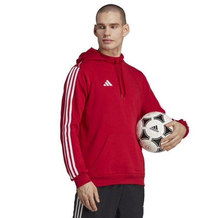 Vyriškas medvilninis džemperis su gobtuvu adidas Tiro 23, raudonas