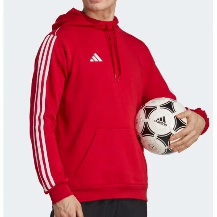 Vyriškas medvilninis džemperis su gobtuvu adidas Tiro 23, raudonas