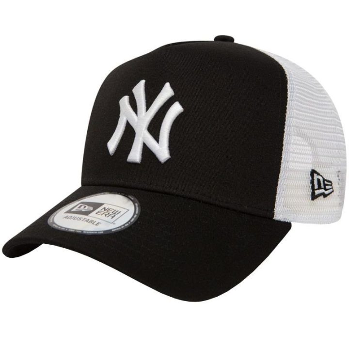 Kepurė su snapeliu New Era New York Yankees, juoda ir balta