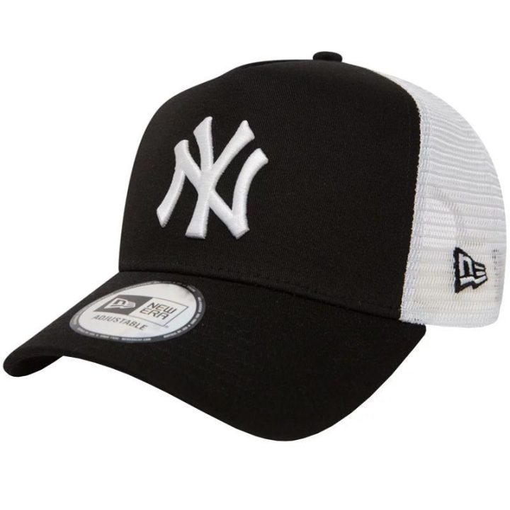 Kepurė su snapeliu New Era New York Yankees, juoda ir balta