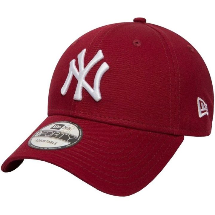 Medvilninė kepurė su snapeliu New Era 9Forty New York Yankees, bordo